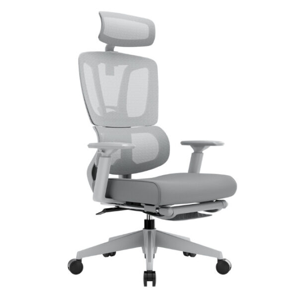 FAMORA hálós ergonomikus irodaszék – szürke, 110 kg
