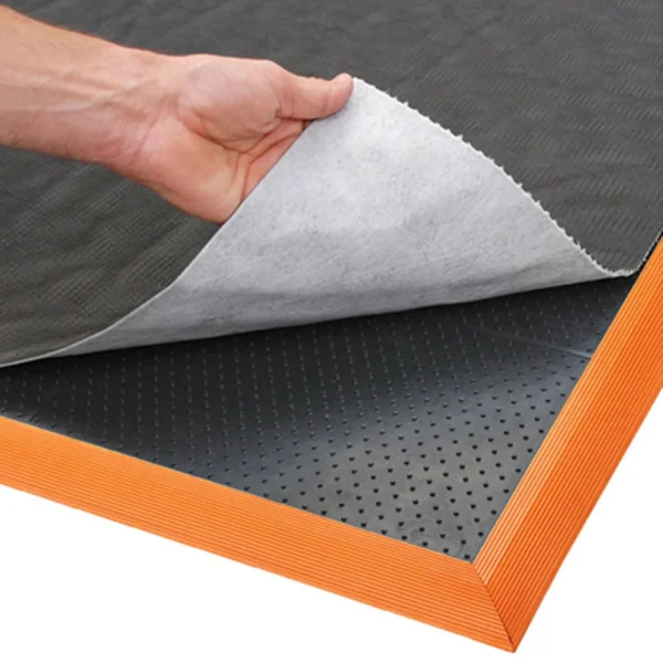 Sorb Stance™ 580 Notrax munkahelyi gumiszőnyeg Fekete/Narancssárga 91cm per 30cm