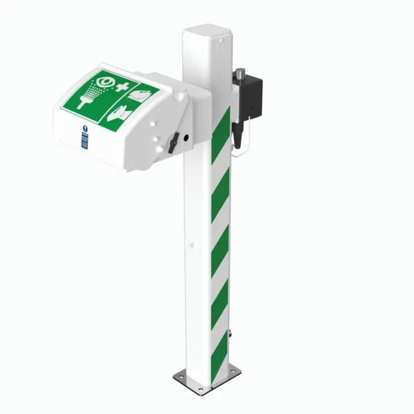Fűtőszalaggal fűtött, talapzatra szerelt szem-/arczuhany zárt tállal AH45P Hughes False 122.4 x 32 x 64cm