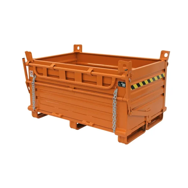 Acél alsó nyíló fenekű konténerek - 2 ajtó SL2 Sall alsó nyíló fenekű konténerek Narancssárga 100 x 80 x 126 cm