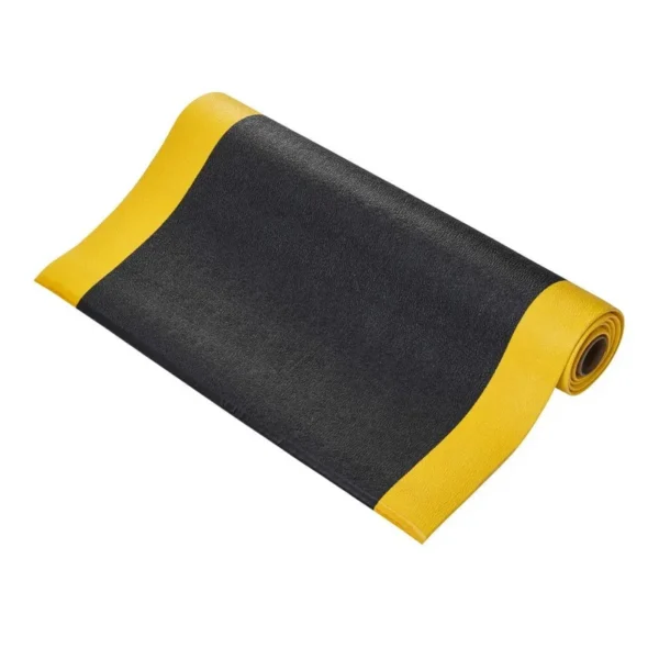 Orthomat® Standard fáradáscsökkentő szőnyeg – 0.9 m x folyóméterenként, Fekete/Sárga